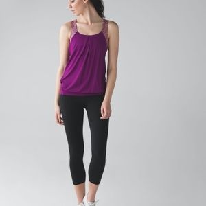 Lululemon Nouveau Limits Strap Back Tank Size 4 Plum